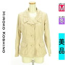 \期間限定!10%OFFクーポンで7722円/ ヒロココシノ HIROKO KOSHINO ジャケット レディース 冬 ベージュ M 襟付き中綿ショートジャケット 【中古】【古着】【大幅値下】お買い物マラソン全品P5倍