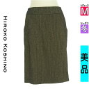 【4/23値下げ】【中古】【古着】 ヒロココシノ HIROKO KOSHINO スカート スカート 膝丈ラメヘリンボーンタイトスカート 冬物 冬 秋冬 ブラック