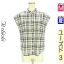 \週末限定★15%OFFクーポンで570円/ テチチ Te chichi ブラウス レディース 夏 半袖 ブラック M チェック柄フレンチスリーブシアーブラウス...