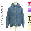 【4/23値下げ】【中古】【古着】 ロデオクラウン RODEO CROWNS ブルゾン スタジャン アウター 中綿デニムブルゾン 冬物 冬 秋冬 ブルー