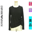 \超得★20%OFFクーポンで10296円/ エンポリオ アルマーニ EMPORIO ARMANI ニット レディース 冬 長袖 ブラック S サイドドロストリ...