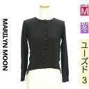 【4/23値下げ】【中古】【古着】 マリリンムーン MARILYN MOON カーディガン ボレロ カーディガン レース切替ニットカーディガン 冬物 冬 秋冬 ブラック