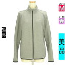 \週末限定★3000円OFFクーポン配布中/ プーマ PUMA スウェット パーカー レディース 春 長袖 グレー M ドット切替ジップアップスウェット 【中古...