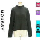 \超得★20%OFFクーポンで3256円/ マウジー MOUSSY ニット レディース 冬 長袖 グレー M オフスタンドゆるニットトップス 【中古】【古着】【...