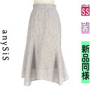 【4/23値下げ】【中古】【古着】 エニィスィス anySiS ロングスカート マキシスカート スカート ストライプ×花柄ロングスカート 春物 春秋 春夏 パープル