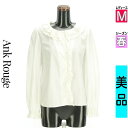 \激得★30%OFFクーポンで2387円/ アンクルージュ Ank Rouge ブラウス レディース 春 長袖 ホワイト M ティアードレース襟ブラウス 【中古...