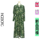 \超得★20%OFFクーポンで25784円/ インゲボルグ INGEBORG ワンピース チュニック レディース 春 長袖 グリーン M デザイン袖フラワーワン...