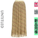 【4/23値下げ】【中古】【古着】 アンタイトル UNTITLED ロングスカート マキシスカート スカート 花柄ロングシフォンプリーツスカート オールシーズン ベージュ