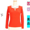\週末限定★3000円OFFクーポン配布中/ シビラ Sybilla ニット レディース 春 長袖 レッド M フロントクロスニットトップス 【中古】【古着】【...