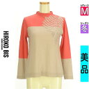 【5/19値下げ】【中古】【古着】 ヒロコビス HIROKO BIS ニット トップス バイカラーニットトップス 冬物 冬 秋冬 ピンク