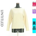 【4/23値下げ】【中古】【古着】 アンタイトル UNTITLED ニット トップス カシミヤ混ケーブルニットトップス 冬物 冬 秋冬 アイボリー