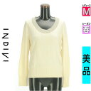 【4/23値下げ】【中古】【古着】 インディヴィ INDIVI ニット トップス ラメネックニットトップス 春物 春秋 春夏 アイボリー