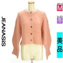 【4/23値下げ】【中古】【古着】 ジーナシス JEANASiS カーディガン ボレロ カーディガン ボリューム袖ニットカーディガン 冬物 冬 秋冬 ピンク