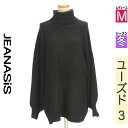 【4/23値下げ】【中古】【古着】 ジーナシス JEANASiS ニット トップス ボリューム袖タートルネックニット 冬物 冬 秋冬 ブラック
