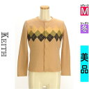 \超得★20%OFFクーポンで2640円/ キース KEITH アンサンブル レディース 冬 ベージュ M アーガイルチェックニットアンサンブル 【中古】【古着...