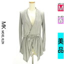 【4/23値下げ】【中古】【古着】 エムケーミッシェルクラン MK MICHEL KLEIN カーディガン ボレロ カーディガン ベルト付き前下がりショートカーディガン 春物 春秋 春夏 グレー