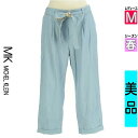 【4/23値下げ】【中古】【古着】 エムケーミッシェルクラン MK MICHEL KLEIN パンツ パンツ レオパード柄ベルト付きて^パ—ドパンツ 春物 春秋 春夏 ブルー