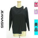 【4/23値下げ】【中古】【古着】 ジーナシス JEANASiS カットソー プルオーバー トップス アシメレイヤードカットソー 春物 春秋 春夏 ブラック