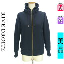 \週末限定★15%OFFクーポンで4394円/ リヴドロワ RIVE DROITE スウェット パーカー レディース 冬 長袖 紺色/ネイビー M ダブルジップ...