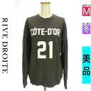 \週末限定★15%OFFクーポンで5142円/ リヴドロワ RIVE DROITE スウェット パーカー レディース 冬 長袖 グレー M ナンバリングオーバー...