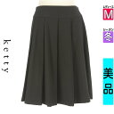 【4/23値下げ】【中古】【古着】 ケティ ketty スカート スカート 膝下丈タックプリーツスカート 冬物 冬 秋冬 ブラック