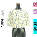 【4/23値下げ】【中古】【古着】 ロイヤルパーティ ROYAL PARTY カットソー プルオーバー トップス 花柄カットワークレーストップス 春物 春秋 春夏 アイボリー