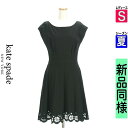 【5/8値下げ】【中古】【古着】 ケイトスペード ニューヨーク kate spade new york ワンピース チュニック ワンピース 花柄カットワーク刺繍膝丈ワンピース 夏物 春夏 ブラック