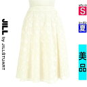 【5/8値下げ】【中古】【古着】 ジルバイジルスチュアート JILL by JILLSTUART スカート スカート 花柄レースミディスカート 夏物 春夏 アイボリー