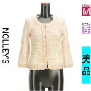 \超得★20%OFFクーポンで2200円/ ノーリーズ NOLLEY'S ジャケット レディース 春 ピンク M フリンジラメニットジャケット 【中古】【古着】...