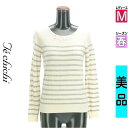 \週末限定★3000円OFFクーポン配布中/ テチチ Te chichi ニット レディース 春 長袖 アイボリー M アンゴラ混ボーダーニット 【中古】【古着...