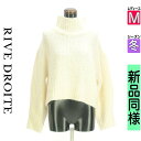 \期間限定!10%OFFクーポンで6534円/ リヴドロワ RIVE DROITE ニット レディース 冬 長袖 アイボリー M ボリュームスリーブスタンドカラーセーター 【中古】【古着】【セール】お買い物マラソン全品P5倍