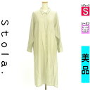 【5/8値下げ】【中古】【古着】 ストラ Stola. ワンピース チュニック ワンピース ロングシアーシャツワンピース 春物 春秋 春夏 黄緑/ライトグリーン