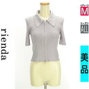 【10/29値下げ】【中古】【古着】 リエンダ rienda カーディガン ボレロ ダブルジップラメニット オールシーズン パープル