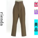 【10/29値下げ】【中古】【古着】 リエンダ rienda パンツ パンツ ハイウエストテーパードパンツ 冬物 冬 秋冬 ブラウン
