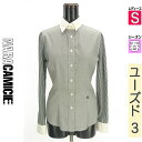 【5/8値下げ】【中古】【古着】 ナラカミーチェ NARA CAMICIE ブラウス シャツ 千鳥格子×ストライプブラウス 春物 春秋 春夏 グレー