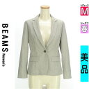 【5/8値下げ】【中古】【古着】 ビームス BEAMS ジャケット アウター 綿麻テーラードジャケット 春物 春秋 春夏 グレー