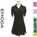 【5/8値下げ】【中古】【古着】 エモダ EMODA ワンピース チュニック ワンピース デザイン袖シャツワンピース 春物 春秋 春夏 ブラック