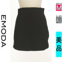 【10/29値下げ】【中古】【古着】 エモダ EMODA ミニスカート スカート ラウンドヘムミニスカート オールシーズン ブラック