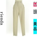 【10/29値下げ】【中古】【古着】 リエンダ rienda パンツ パンツ 大粒パール付きテーパードパンツ オールシーズン ベージュ