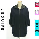 \超得★20%OFFクーポンで12320円/ レキップ L'EQUIPE スウェット パーカー レディース 春 長袖 紺色/ネイビー M ドルマンスリーブジップ...