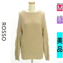 【5/8値下げ】【中古】【古着】 ロッソ ROSSO ニット トップス ケーブルスリーブルーズニット 冬物 冬 秋冬 ベージュ