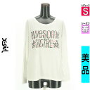 【5/8値下げ】【中古】【古着】 エックスガール X-girl Tシャツ トップス ロゴロンT 春物 春秋 春夏 ホワイト