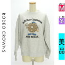 【5/8値下げ】【中古】【古着】 ロデオクラウン RODEO CROWNS スウェット パーカー トップス プリントスウェットトップス 冬物 冬 秋冬 グレー