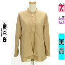 【8/22値下げ】【中古】【古着】 ヒロコビス HIROKO BIS ブラウス シャツ バンドカラーフレアブラウス 春物 春秋 春夏 ベージュ