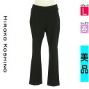 \超得★20%OFFクーポンで13464円/ ヒロココシノ HIROKO KOSHINO パンツ レディース 春 ブラック L ブーツカットストレッチパンツ 【...