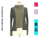 \週末限定★3000円OFFクーポン配布中/ ヒロココシノ HIROKO KOSHINO ニット レディース 春 長袖 グレー L チェック柄ハイネックトップス...