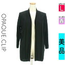 \週末限定★3000円OFFクーポン配布中/ オペークドットクリップ OPAQUE.CLIP カーディガン ボレロ レディース 春 ブラック L フロント切替ニ...