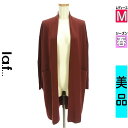 ラエフ la.f... カーディガン ボレロ レディース 春 レッド M ロングニットカーディガン 【中古】【古着】 \売り尽くし!/【大幅値下】