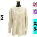 \期間限定!10%OFFクーポンで6732円/ ラエフ la.f... ニット レディース 冬 長袖 グレー M ケーブル編みゆるニット 【中古】【古着】【セール】お買い物マラソン全品P5倍
