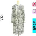 \超得★20%OFFクーポンで12760円/ ラエフ la.f... ワンピース チュニック レディース 春 長袖 ホワイト M ストライプ柄ノーカラーシャツワ...